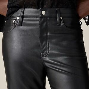 Women’s faux wide leg leather